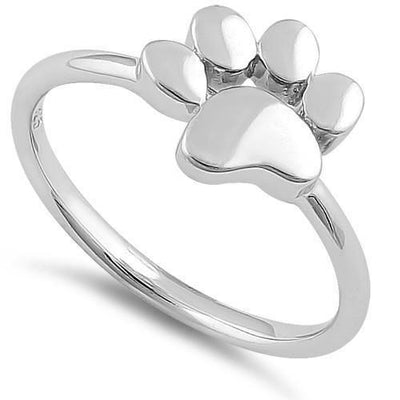Paw Print Puppy Ring sterling silver jewelry vanda jewelry.