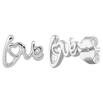 Love & Heart Stud Earrings - VANDA Jewelry