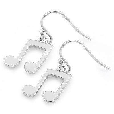 Hanging Note Earrings Sterling Silver jewelry for women | VANDA Jewelry.