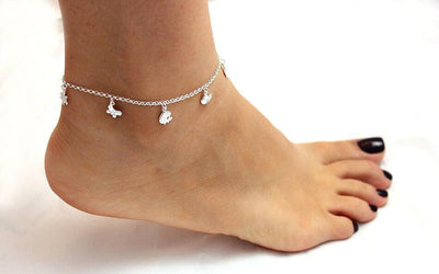 Hanging Animals Anklet Sterling Silver jewelry for women | VANDA Jewelry.