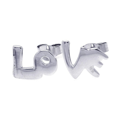 LOVE Stud Earrings Sterling Silver jewelry for women | VANDA Jewelry.