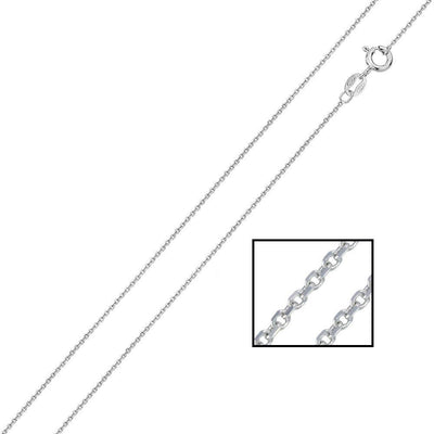 1 mm Diamond Cut Anchor Chain Necklace - VANDA Jewelry