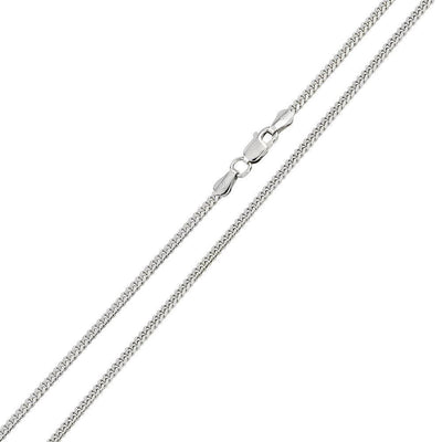 1.8 mm Miami Curb Chain Link Necklace Sterling Silver jewelry for women | VANDA Jewelry.