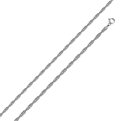 1 mm Singapore Chain Necklace Sterling Silver jewelry for women | VANDA Jewelry.