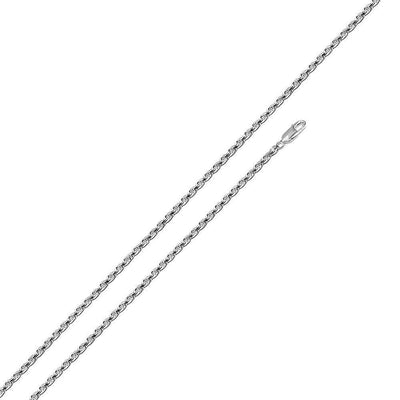 1 mm High Polished Rope Chain Necklace Sterling Silver jewelry for women | VANDA Jewelry.