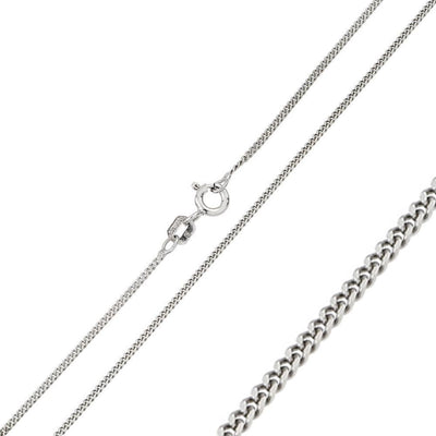 1.2 mm Super Flat Curb Chain Necklace Sterling Silver jewelry for women | VANDA Jewelry.